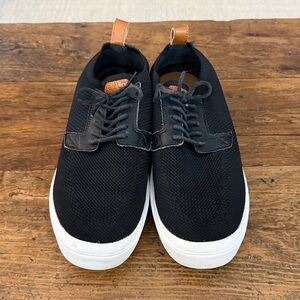 BYLT Premium Basics Black Brown Trim Knit Lido Sneakers Size 11
